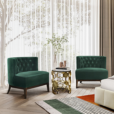 Bourbon Armchair, Manuka Side Table